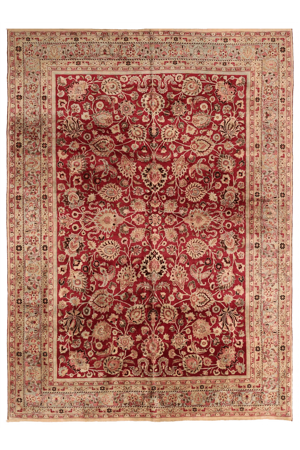 Antique Persian Mashad Traditional Rug 73868