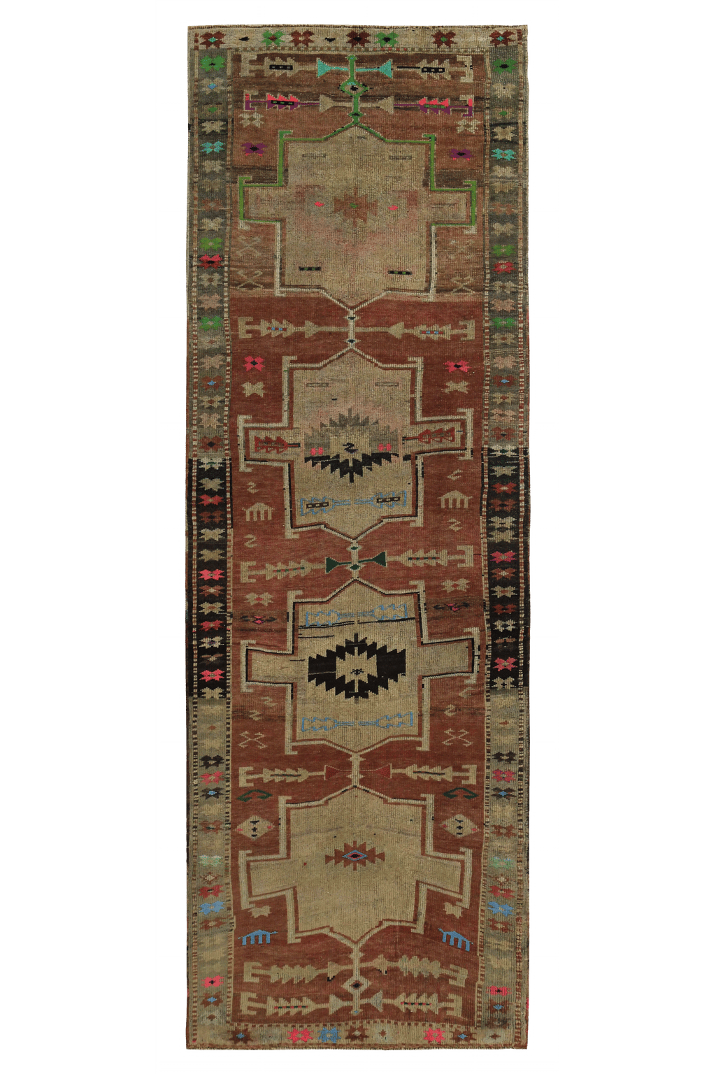 Antique Persian Azarbaijan Transitional Rug 89637