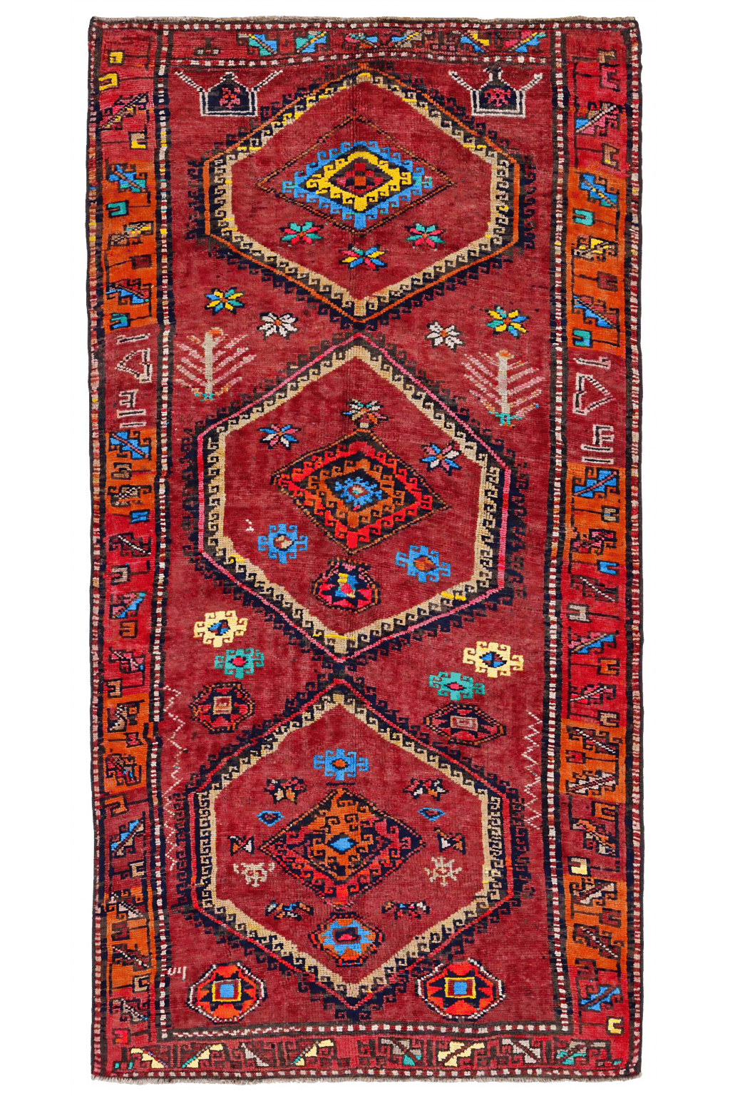 Antique Persian Azarbaijan Transitional Rug 91104