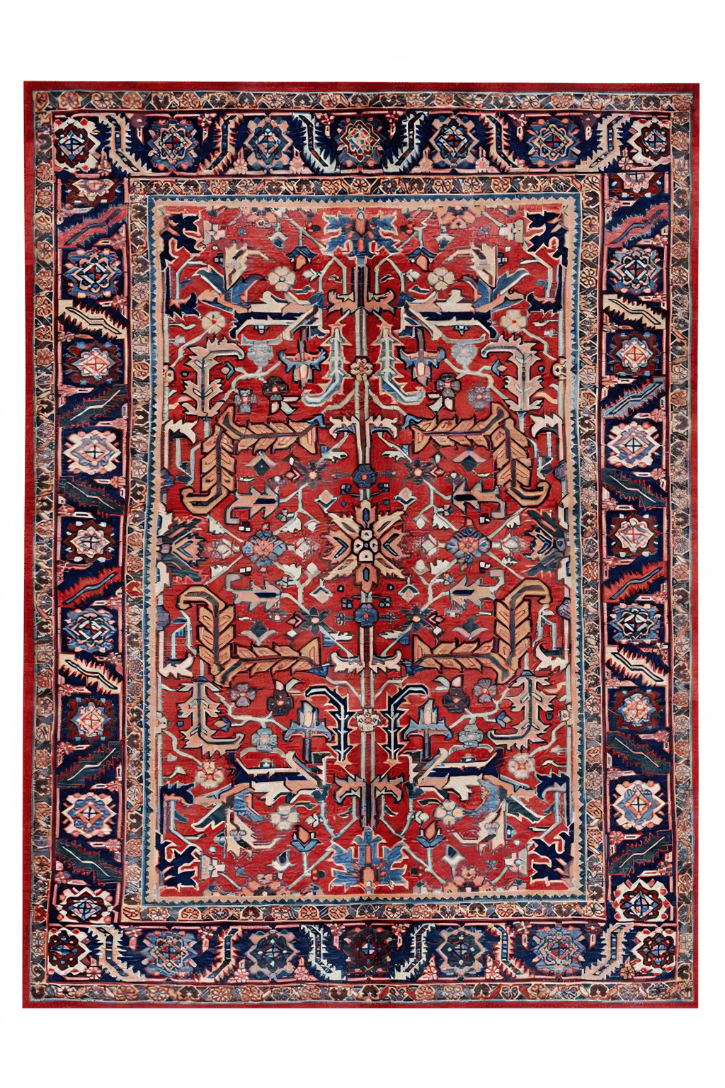 Antique Persian Heriz Traditional Rug 91109