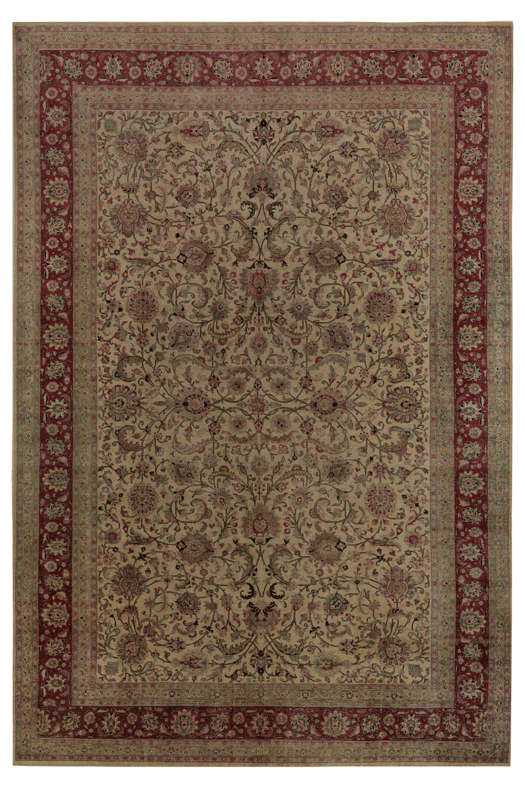 Antique Persian Tabriz Traditional Rug 97378