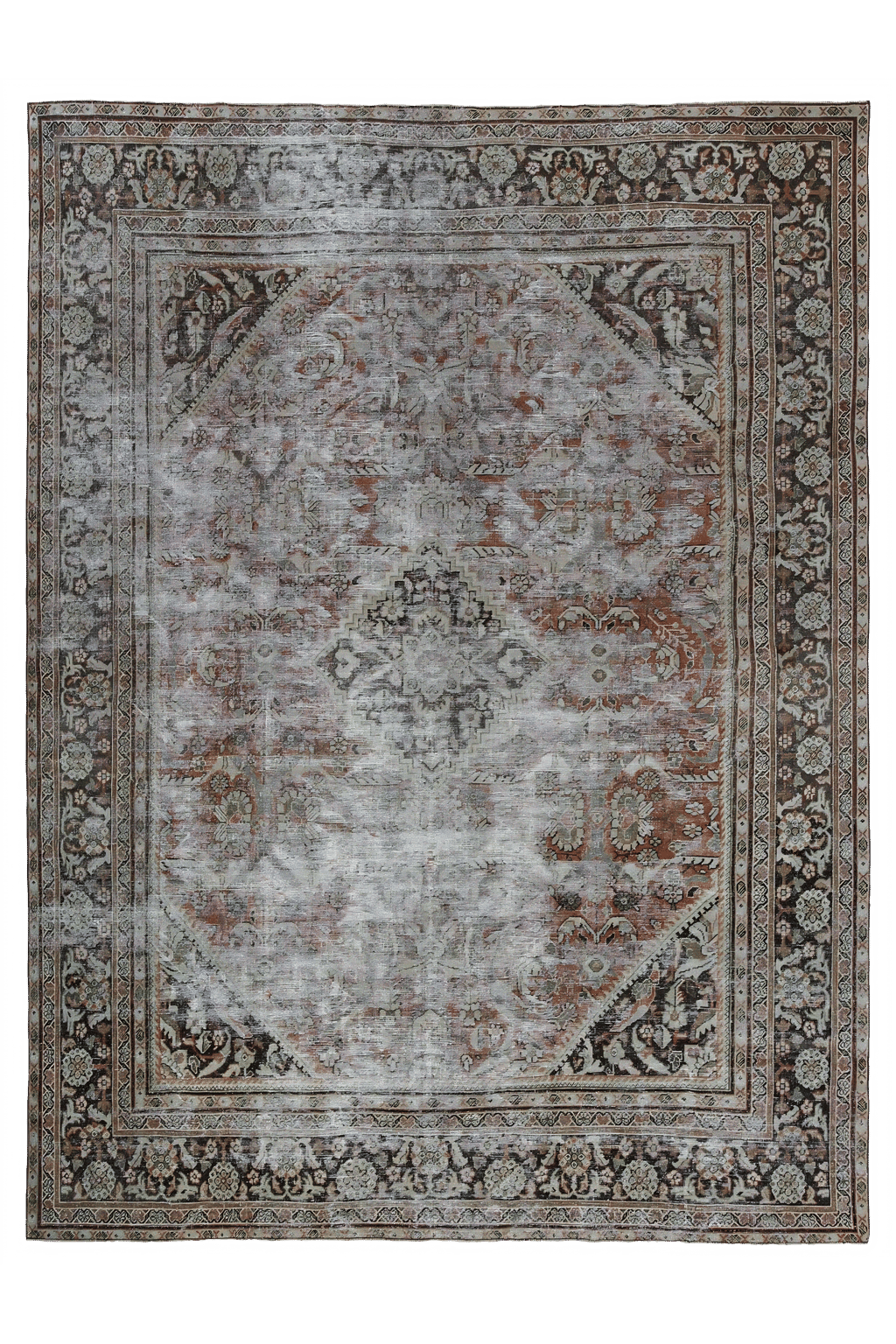 Antique Persian Mahal Traditional Rug 97633