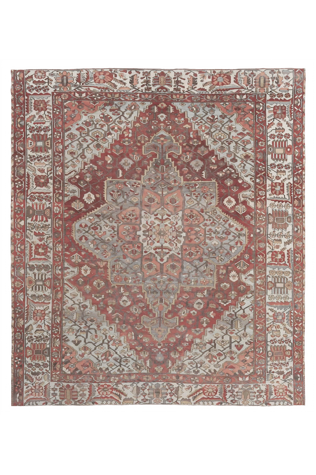 Antique Persian Bakhtiar Traditional Rug 97668