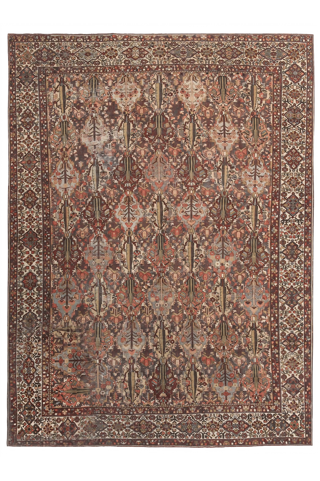 Antique Persian Bakhtiar Traditional Rug 97681