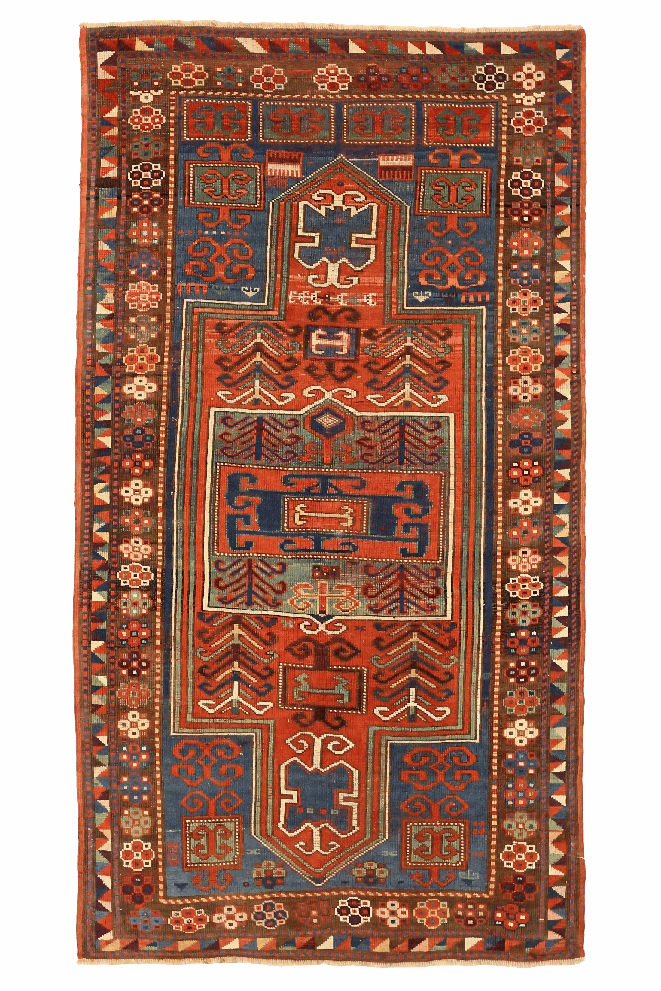 Antique Russia Kazakhstan Traditional Rug 73470
