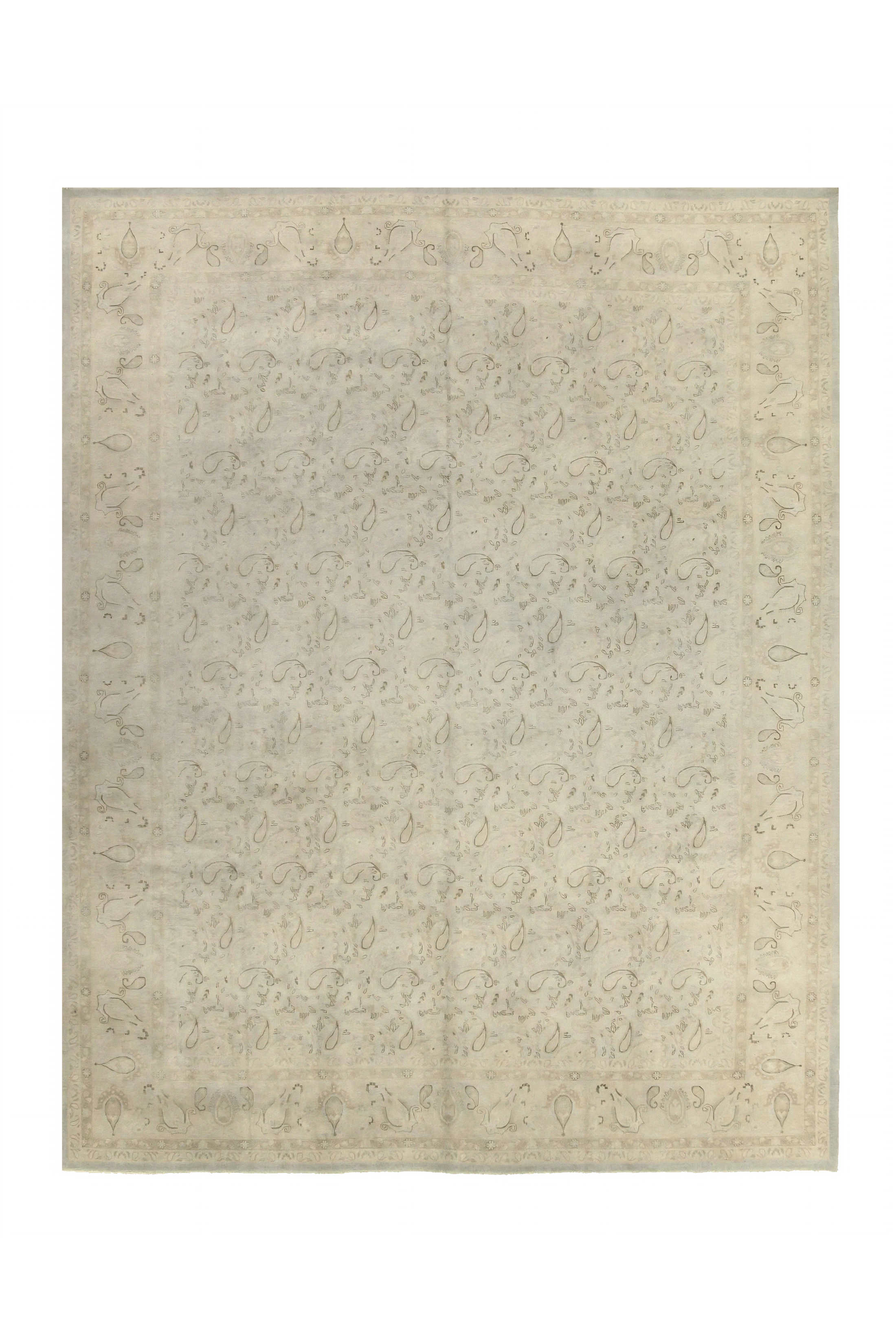 Antique Persian Mashad Traditional Rug 73773