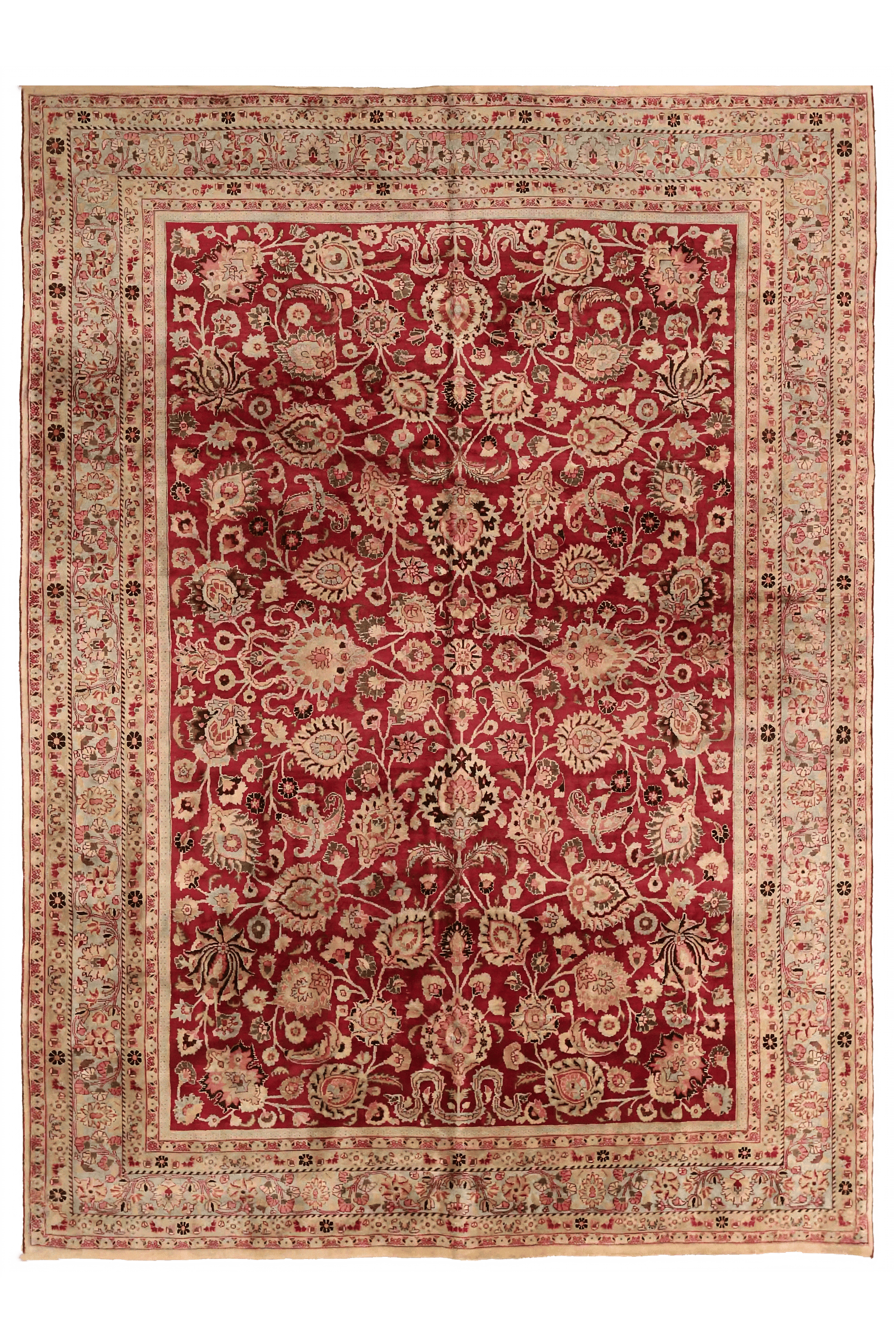 Antique Persian Mashad Traditional Rug 73868