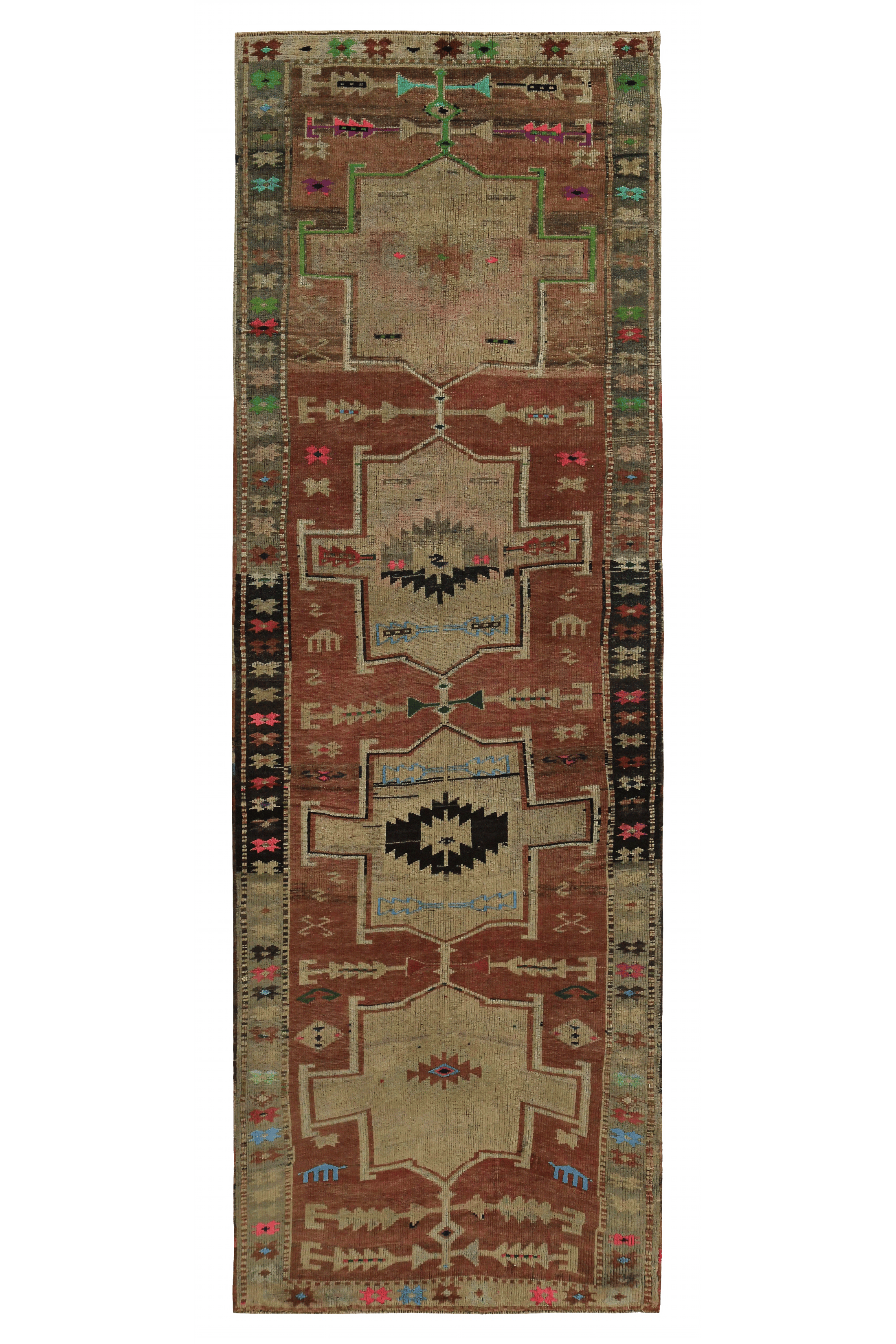 Antique Persian Azarbaijan Transitional Rug 89637