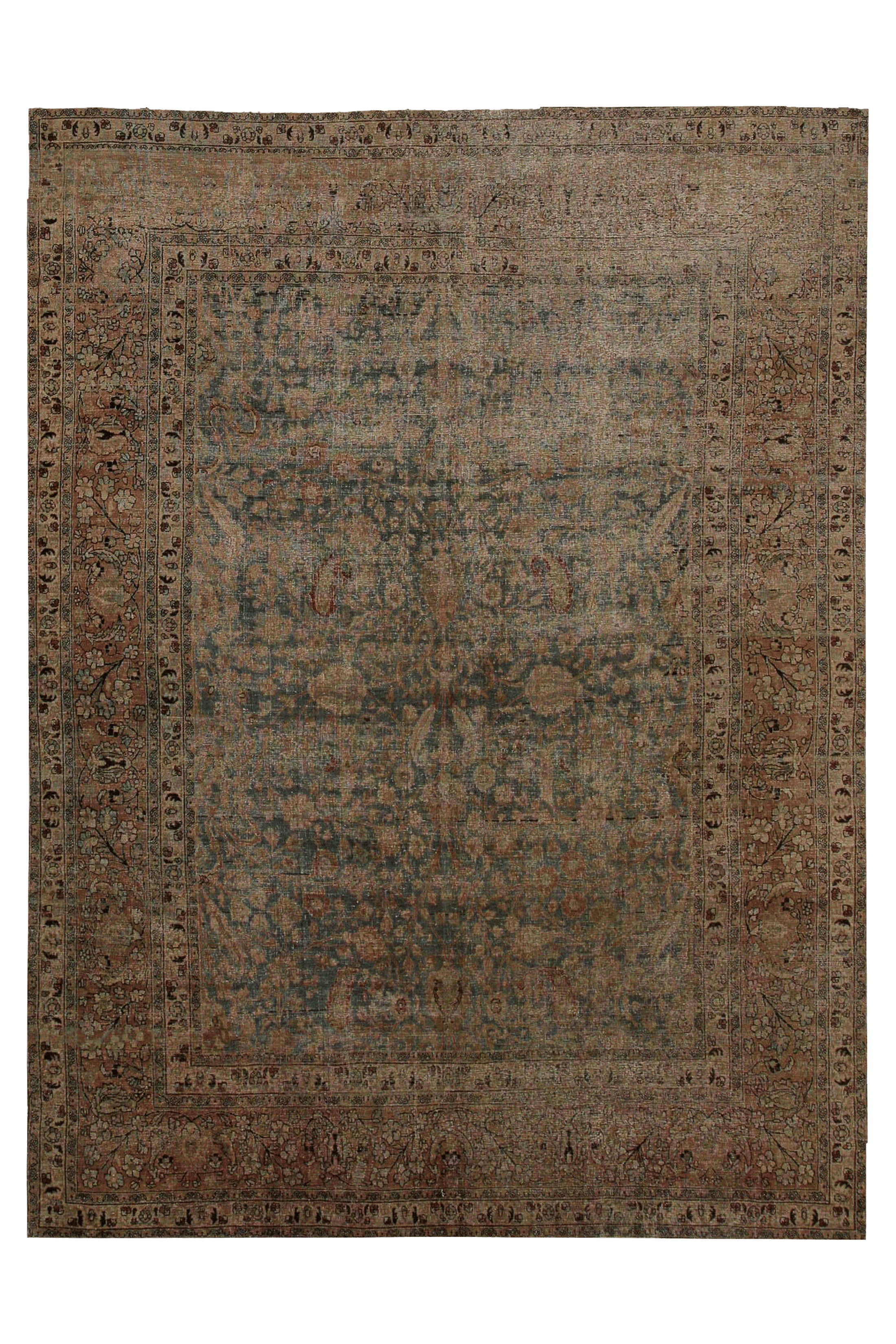 Antique Persian Mashad Traditional Rug 96822