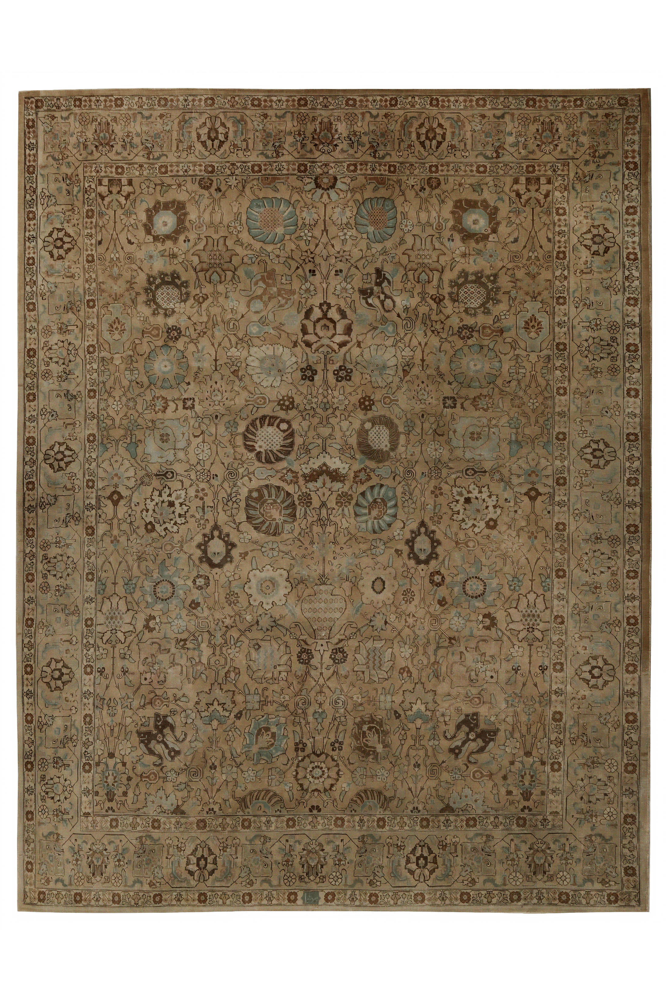 Antique Persian Tabriz Traditional Rug 96827