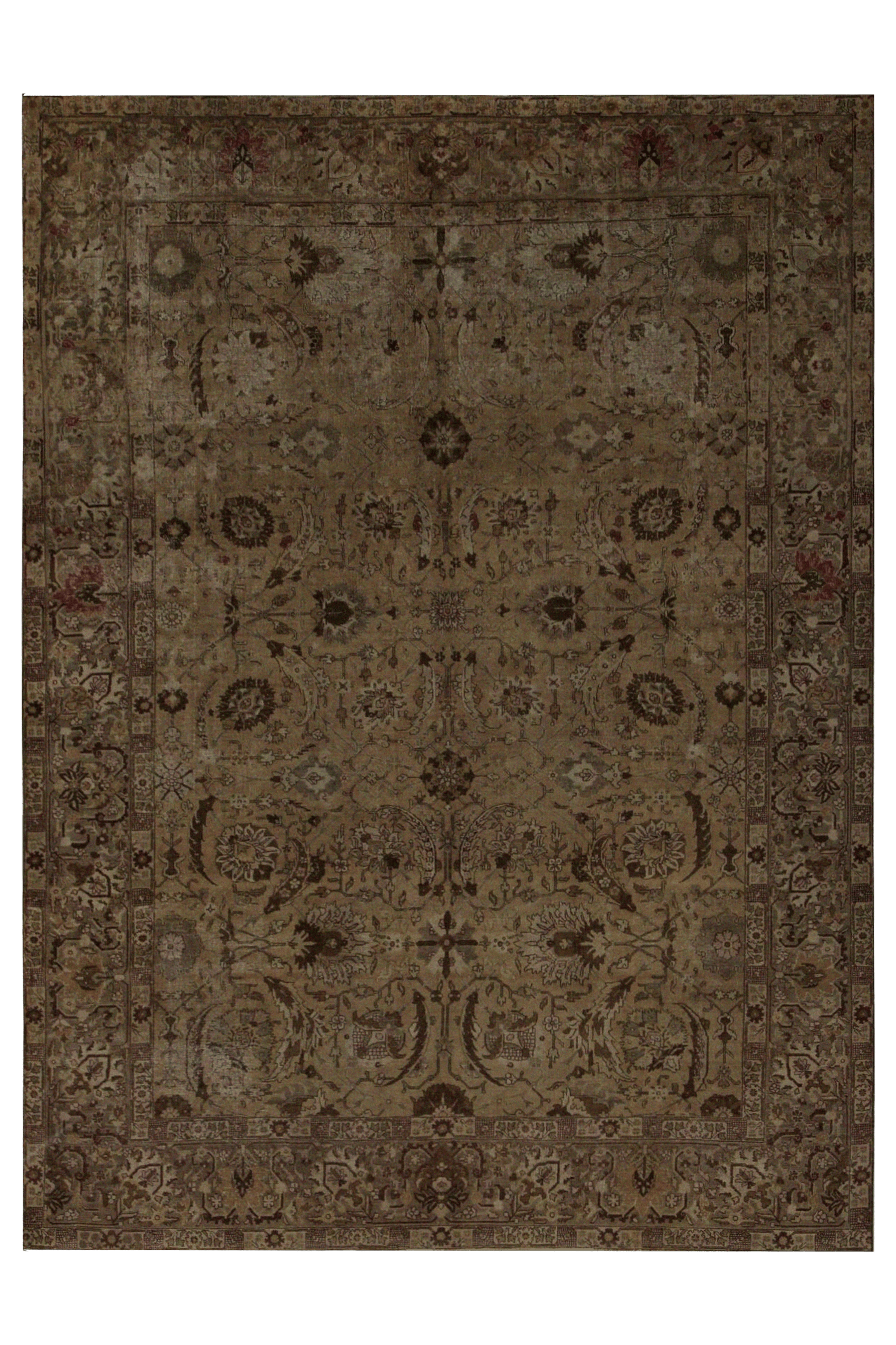 Antique Persian Tabriz Traditional Rug 96883