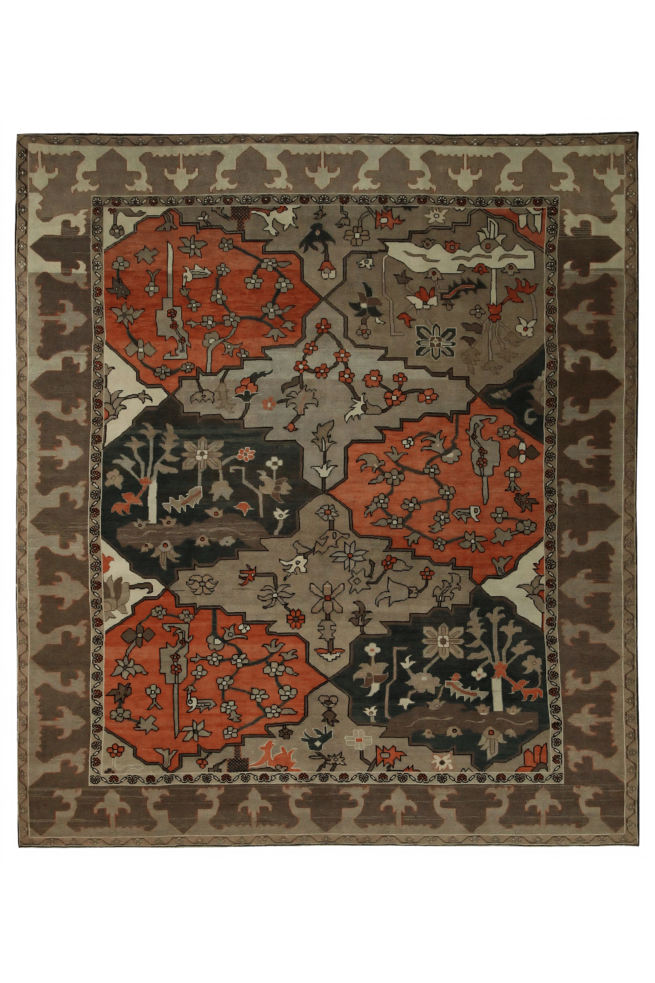 Antique Persian Heriz Traditional Rug 96887