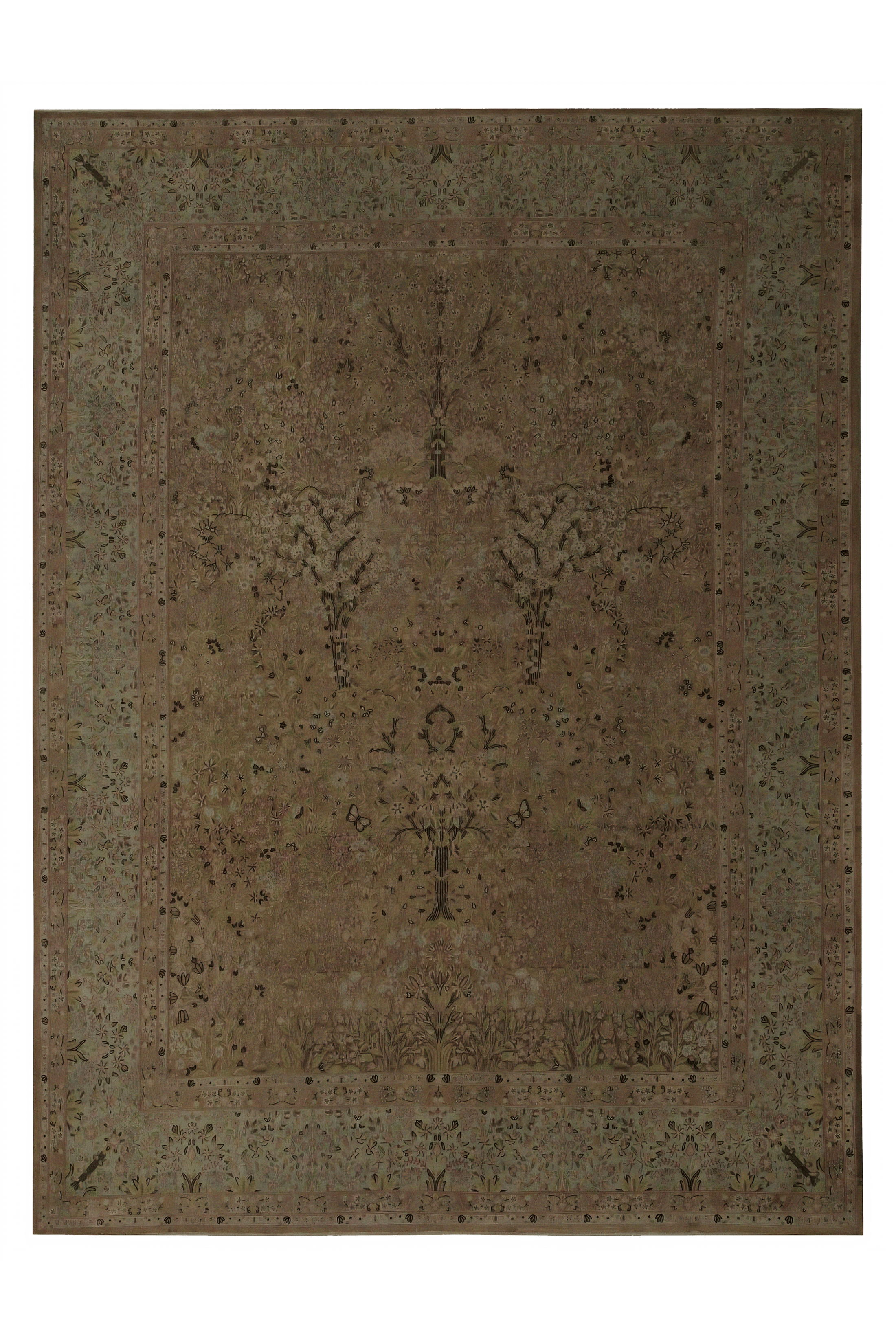 Antique Persian Kerman Traditional Rug 96888