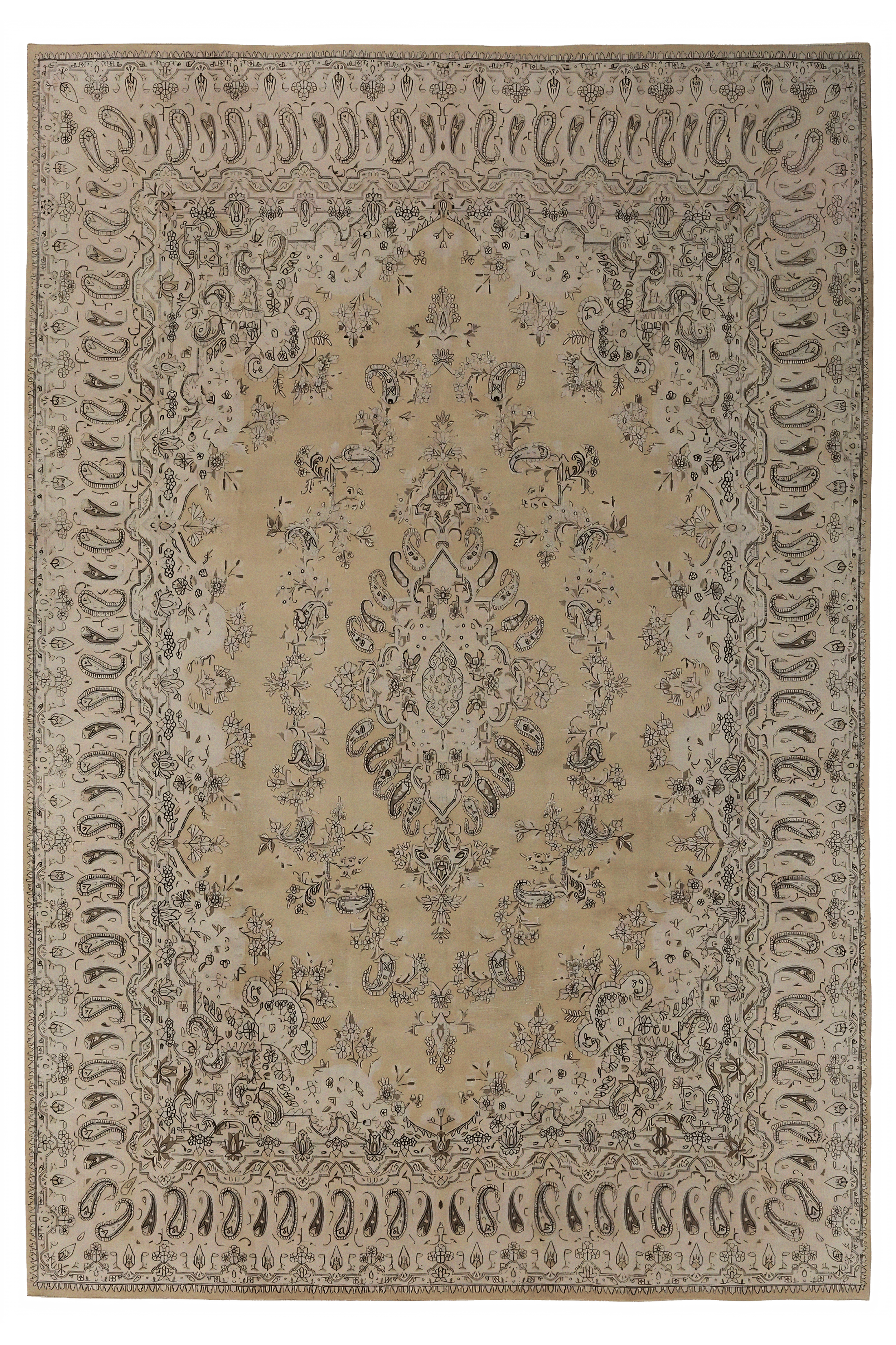 Antique Persian Kerman Traditional Rug 96920