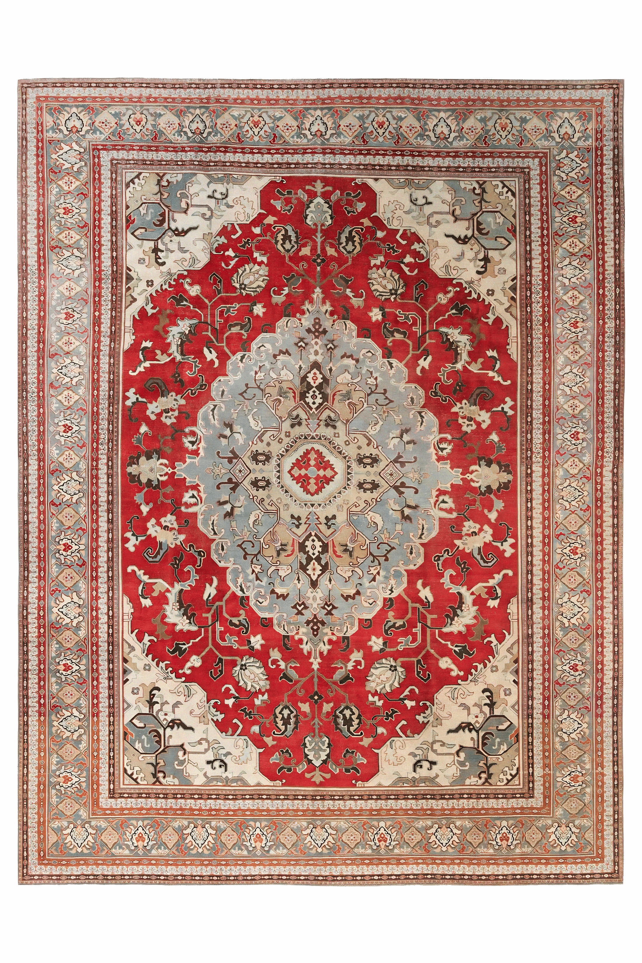Antique Persian Tabriz Traditional Rug 96952