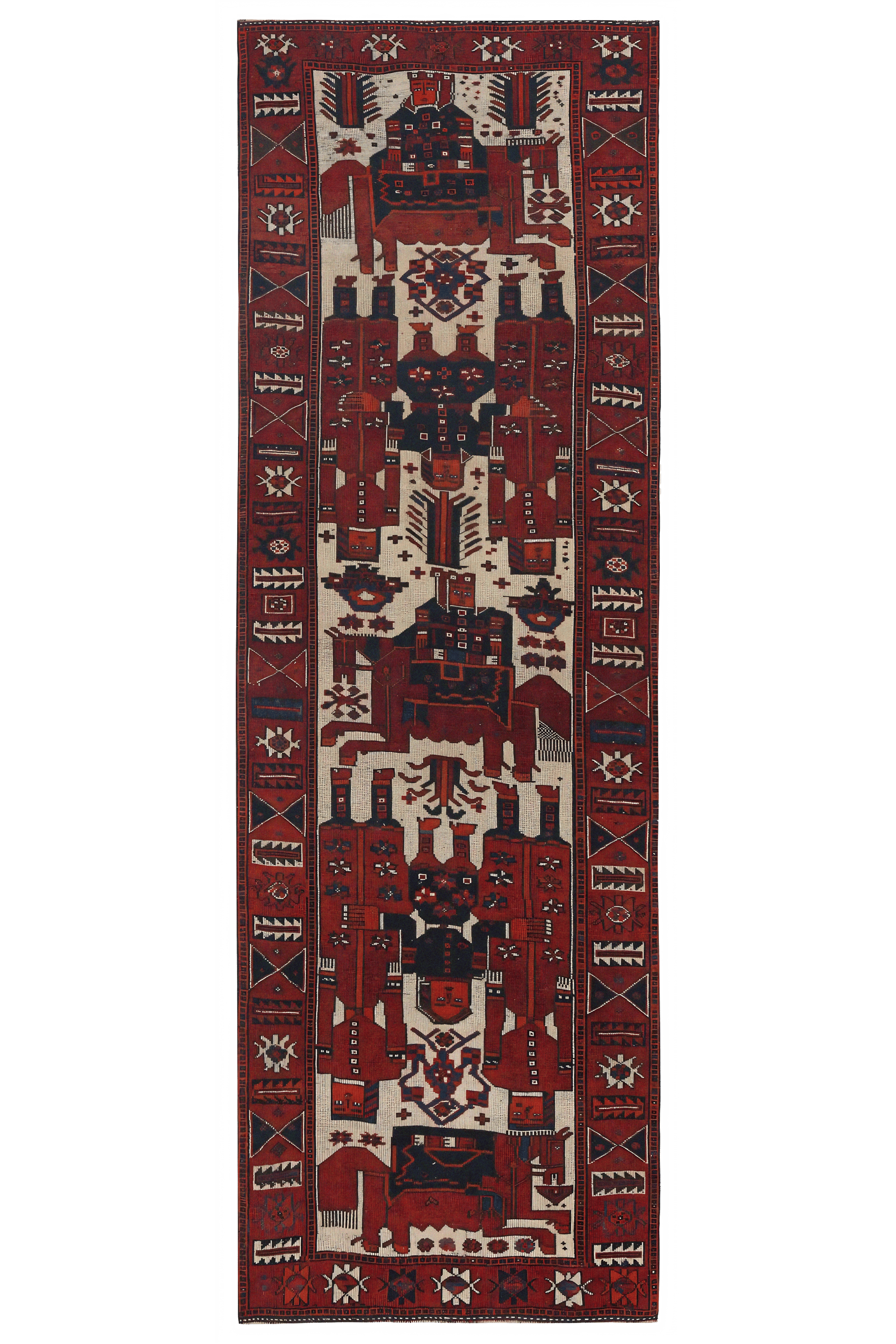 Antique Persian Shiraz Traditional Rug 96971