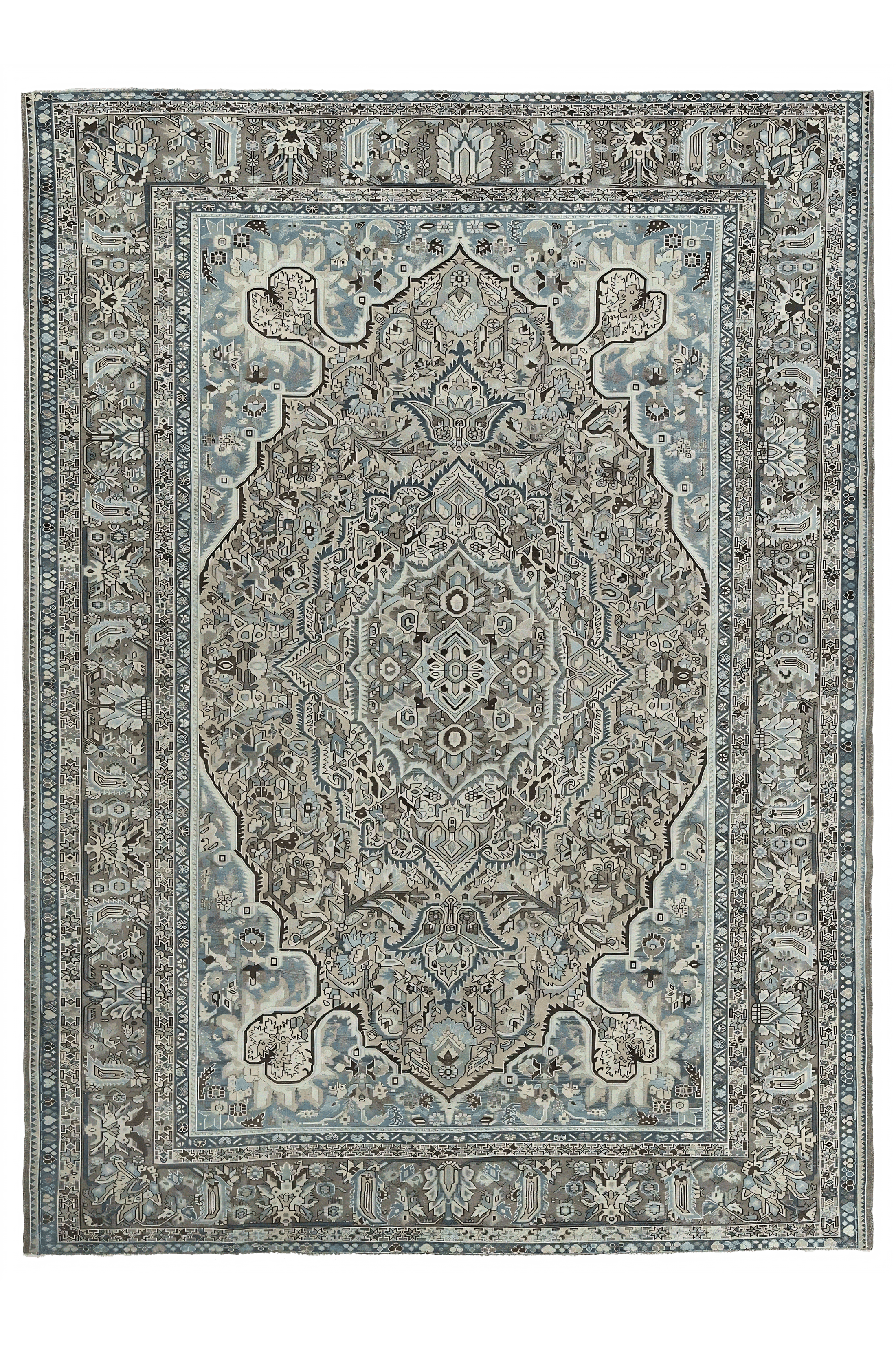 Antique Persian Bakhtiar Traditional Rug 97552
