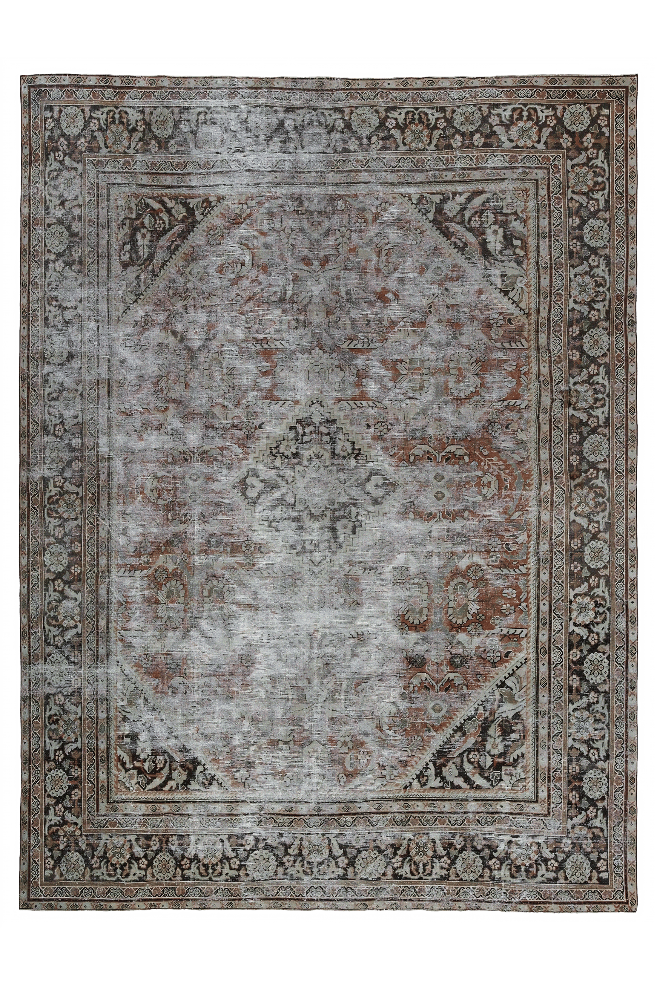 Antique Persian Mahal Traditional Rug 97633