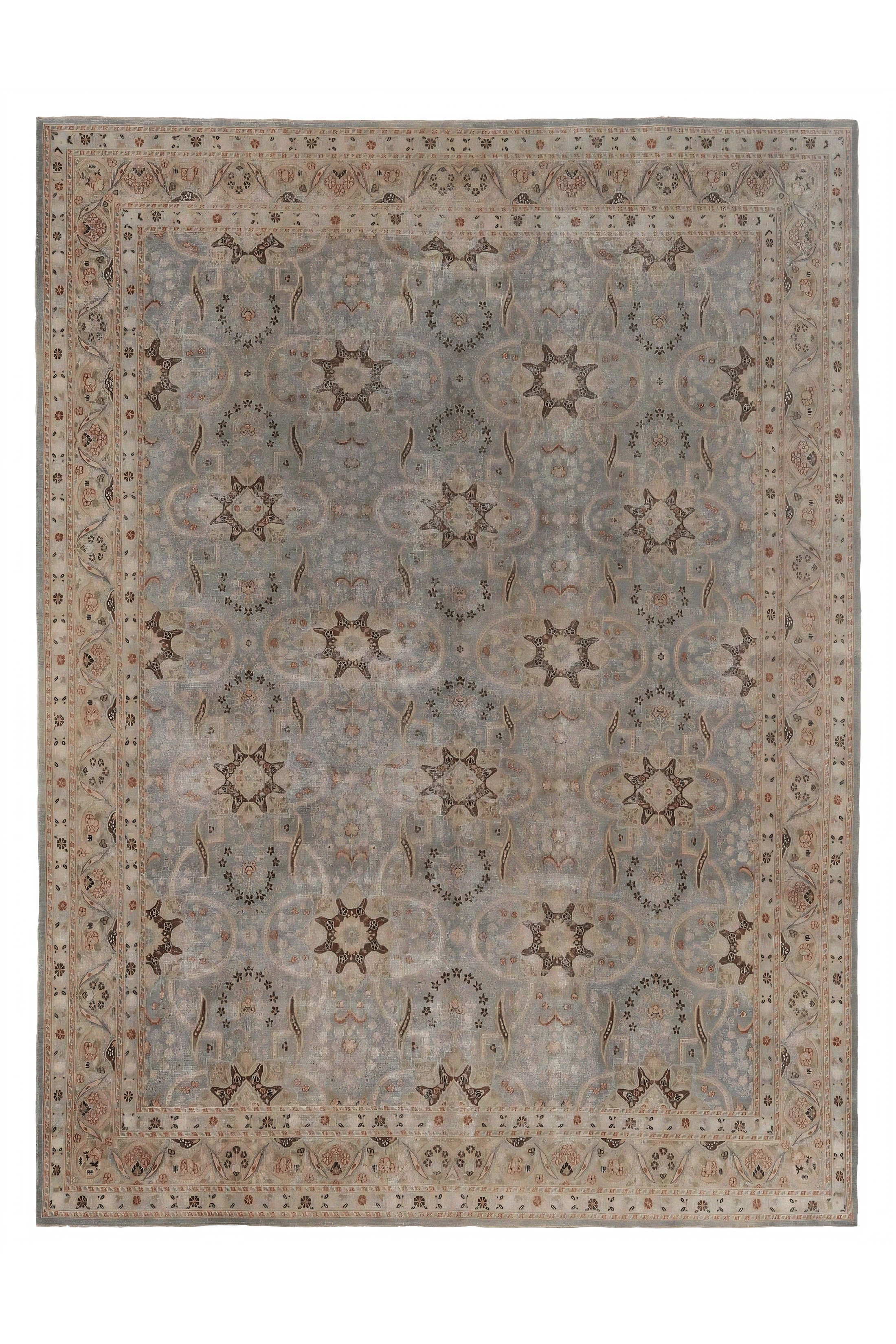 Antique Persian Mashad Traditional Rug 97651