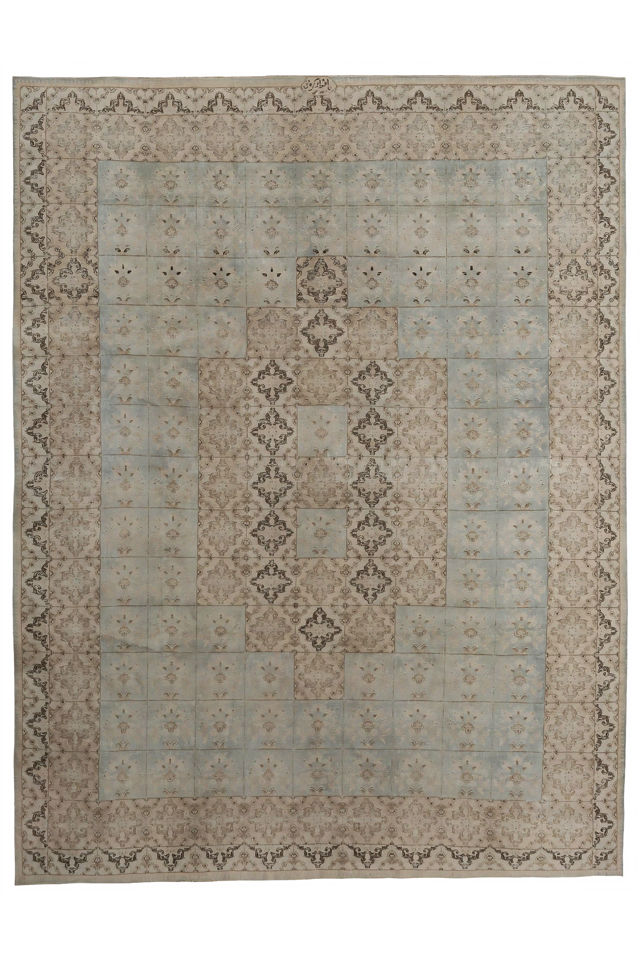 Antique Persian Mashad Transitional Rug 97653
