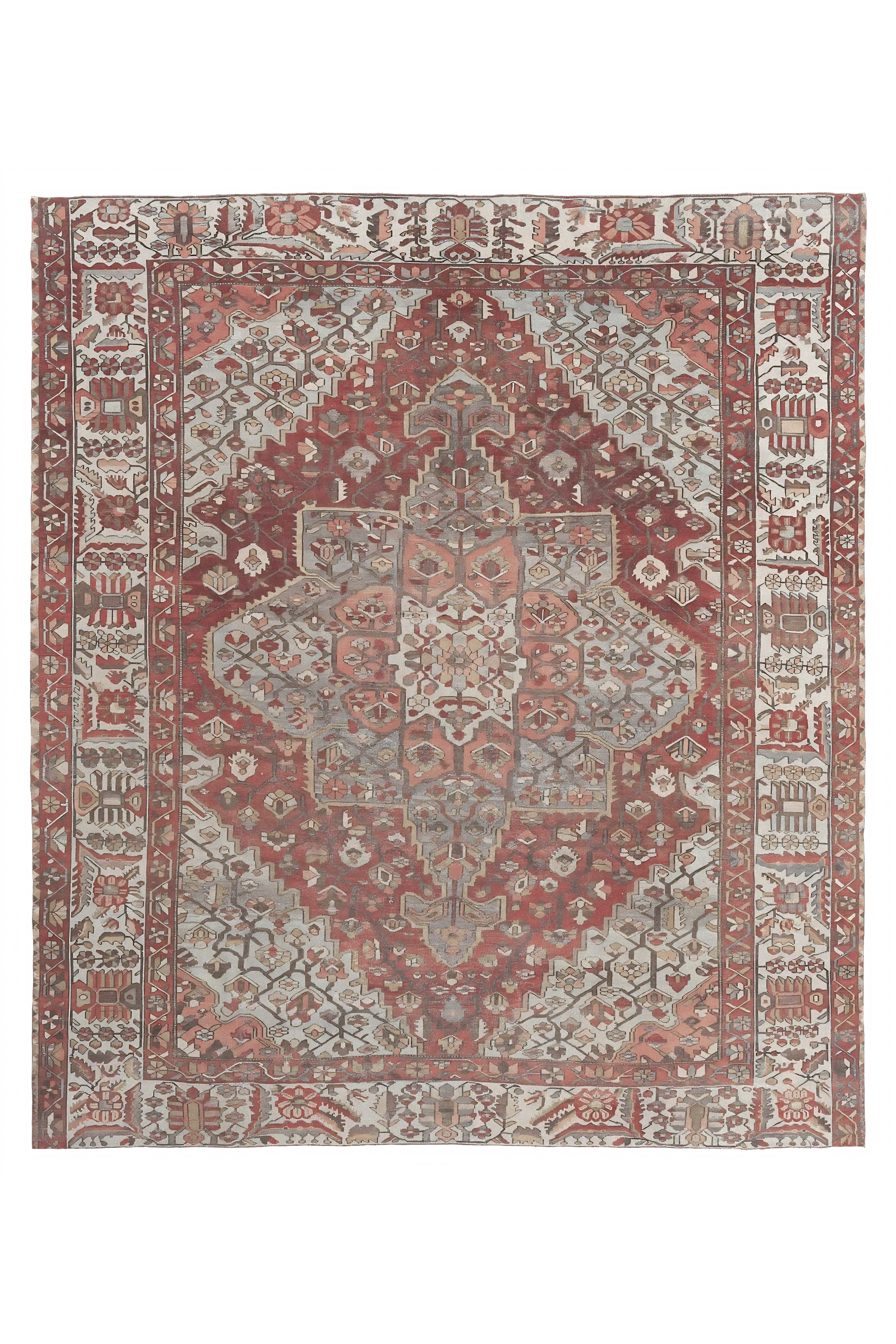 Antique Persian Bakhtiar Traditional Rug 97668