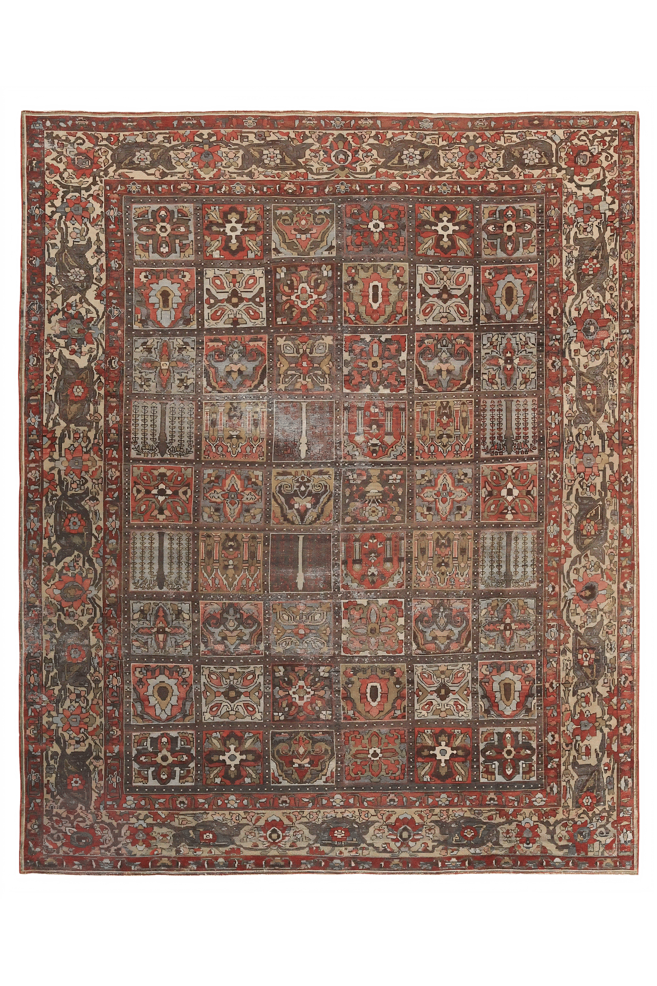Antique Persian Bakhtiar Traditional Rug 97669