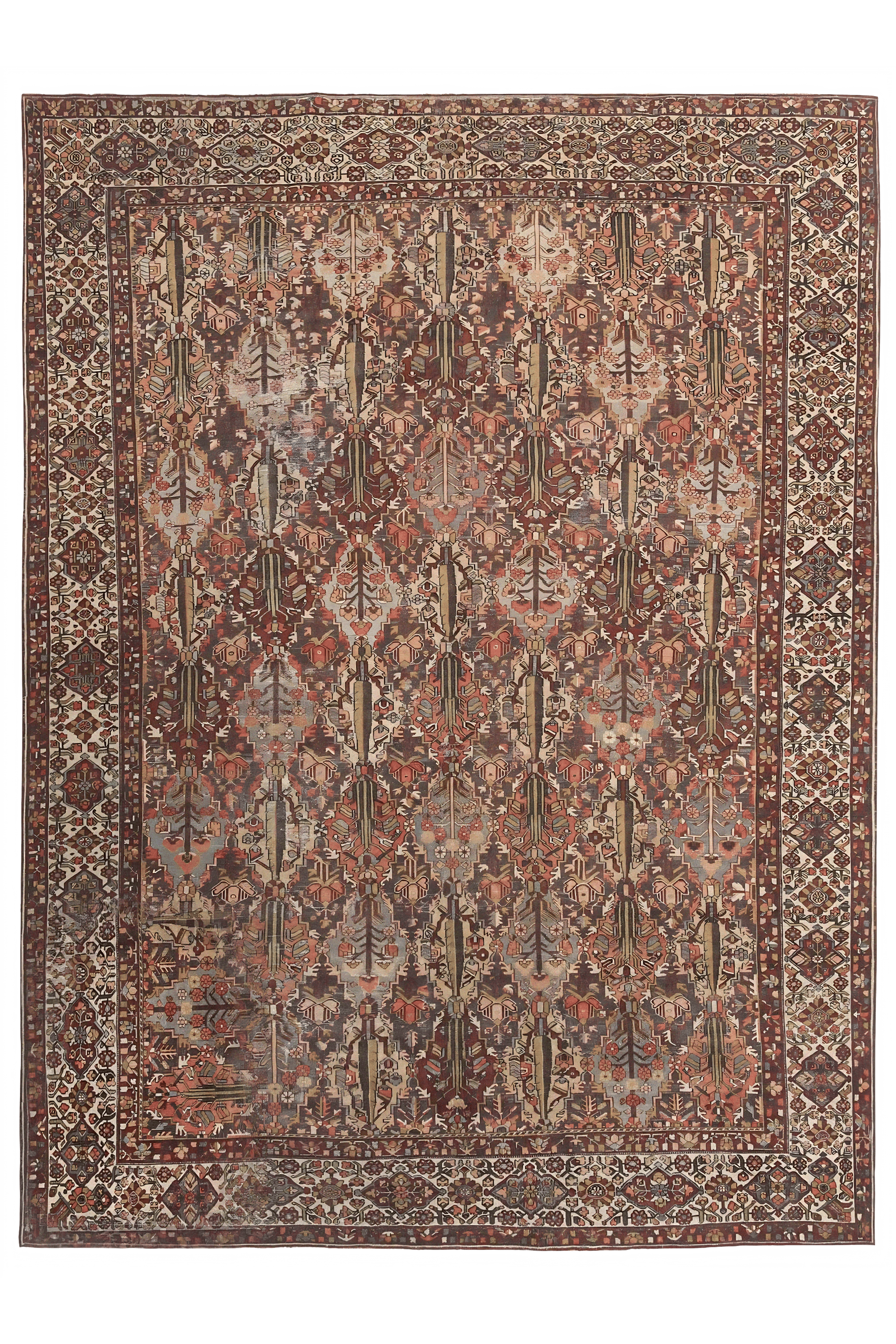 Antique Persian Bakhtiar Traditional Rug 97681